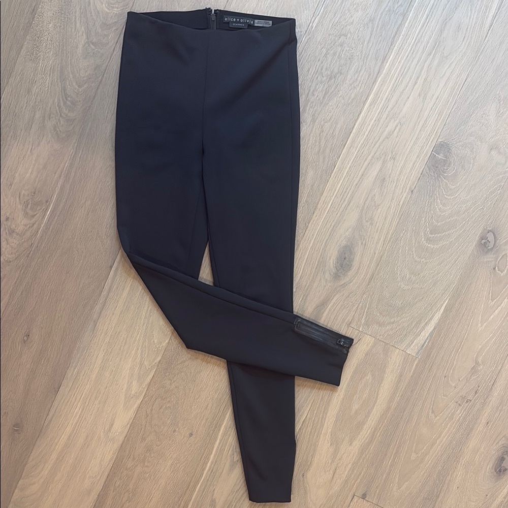 Alice + Olivia Midnight Black Trousers